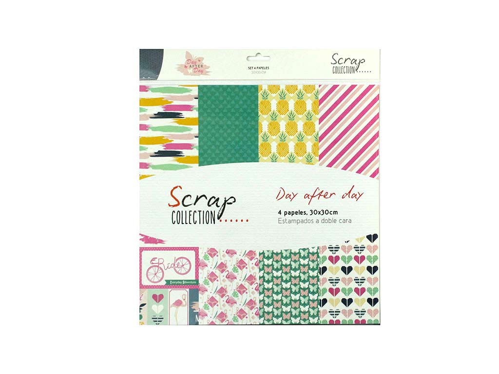 4 SHEETS PAPERS SET 30X30 DAY AFTER DAY cod. 2502003