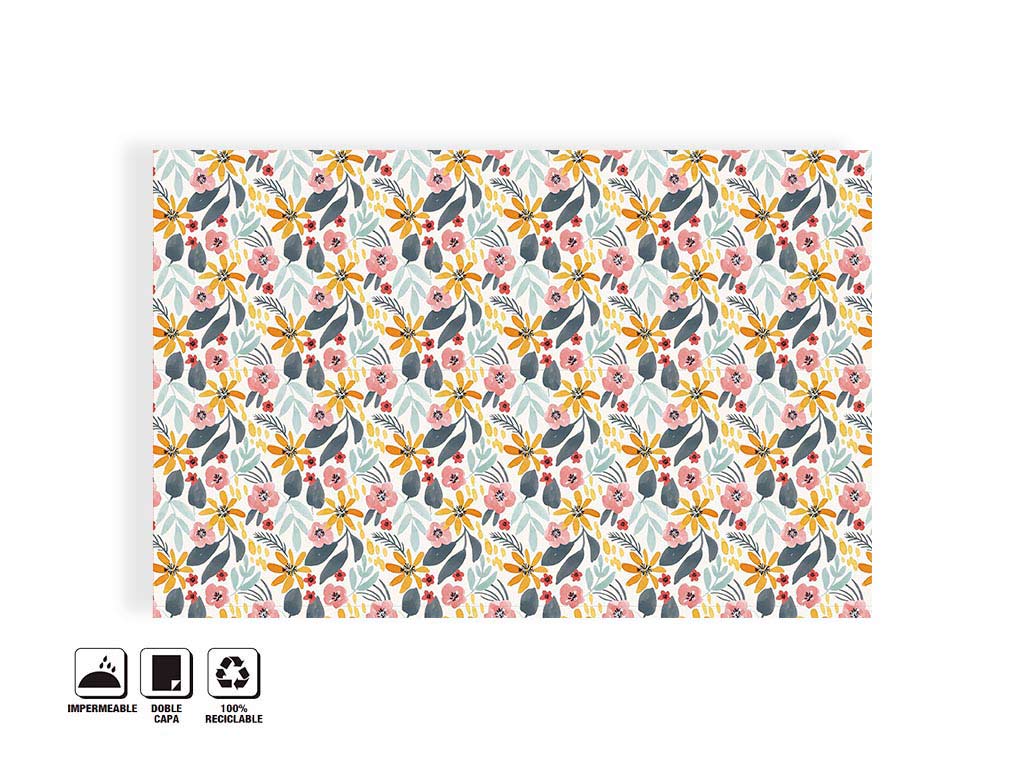 TABLECLOTH 132X178 COLORFUL FLOWERS cod. 5400107