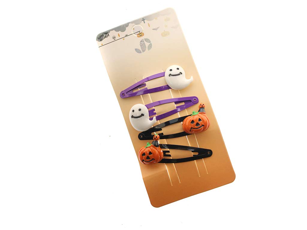 CLIPS HALLOWEEN FANTASMAS/CALABAZAS 4 PCS. cod. 5500433