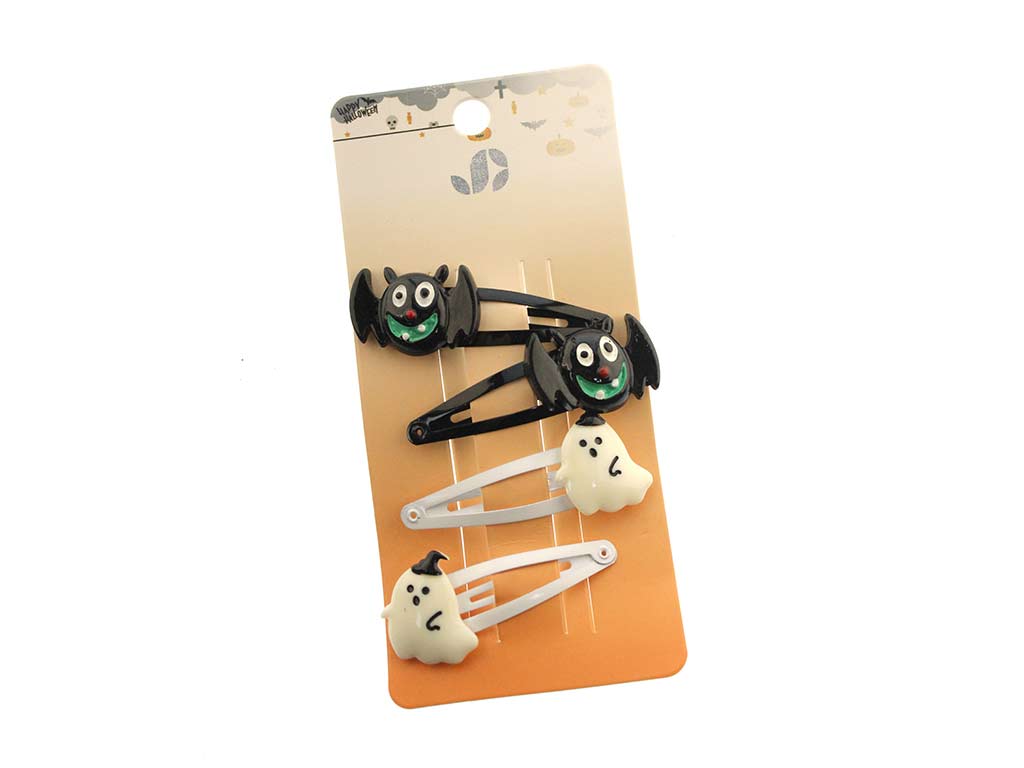 CLIPS HALLOWEEN FANTASMAS/MURCIELAGOS 4 PCS. cod. 5500436