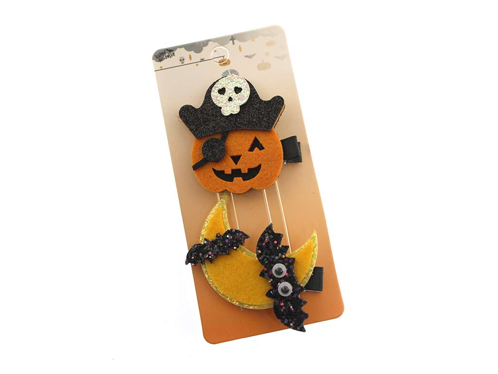 CLIPS HALLOWEEN CALABAZA-MURCIELAGOS cod. 5500443