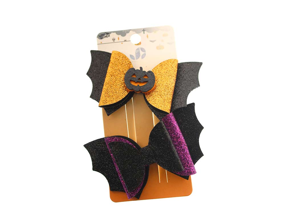 CLIPS HALLOWEEN LAZO MURCIELAGO 2 PCS. cod. 5500456