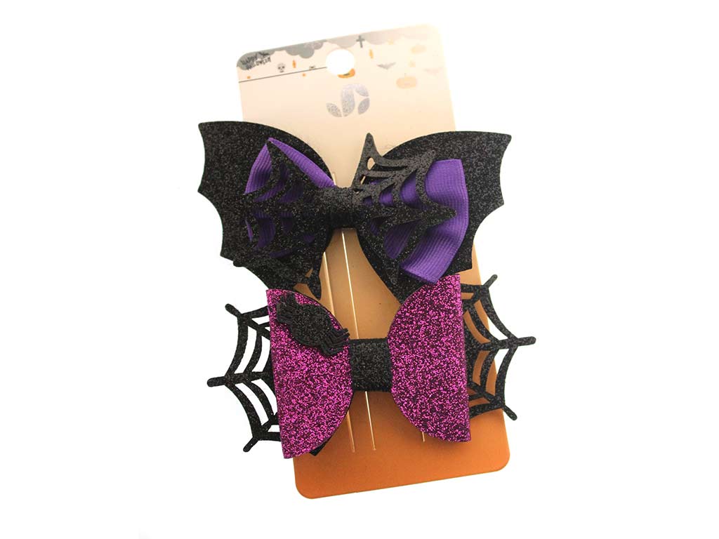 CLIPS HALLOWEEN LAZO MURCIELAGO 2 PCS. cod. 5500458