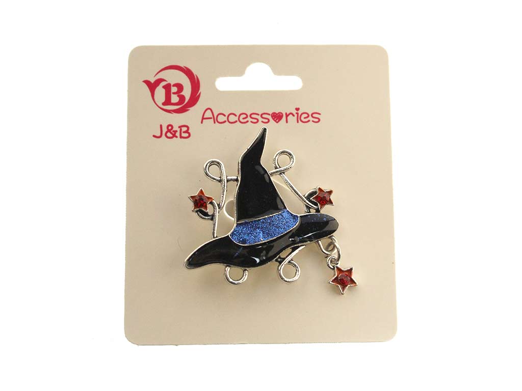 BROCHE HALLOWEEN SOMBRERO NEGRO cod. 5500504