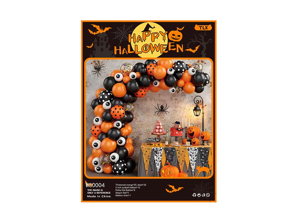 KIT GLOBOS HALLOWEEN 74 PCS. cod. 5500682