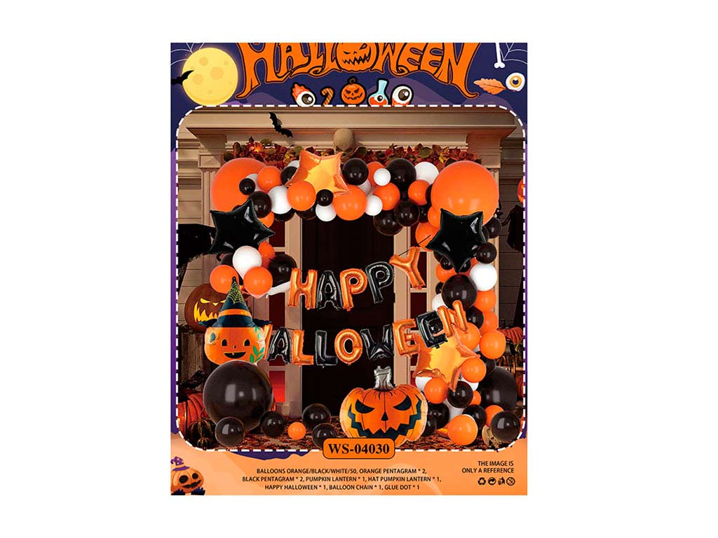 KIT GLOBOS HALLOWEEN 59 PCS. cod. 5500683