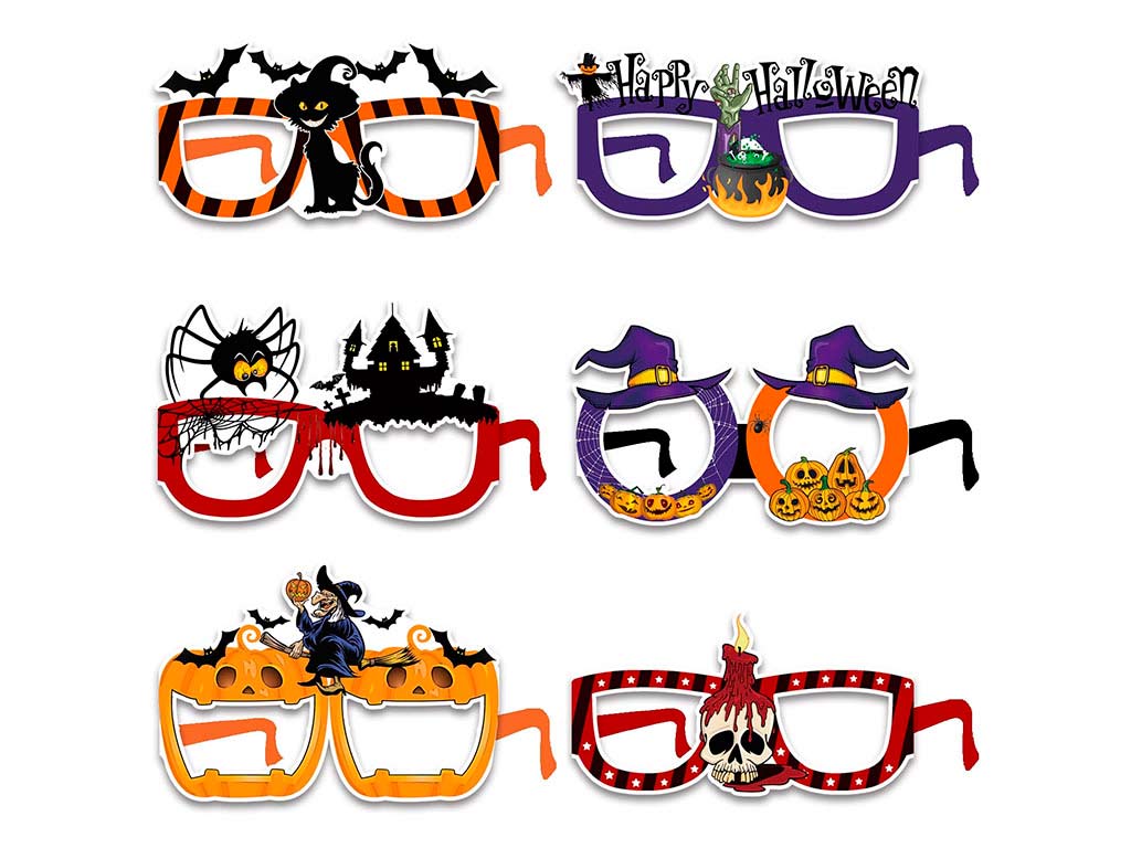 PACK 6 GAFAS HALLOWEEN PAPEL cod. 5500700