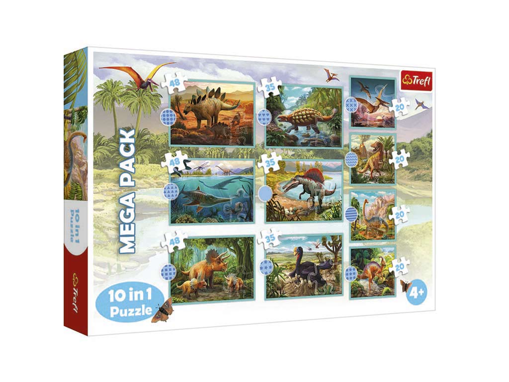 10 IN 1 PUZZLE MEGA PACKDINOSAURS cod. 8000240