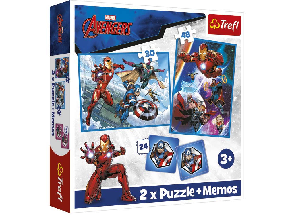 PUZZLE 2 IN 1 + MEMORY AVENGERS cod. 8000243
