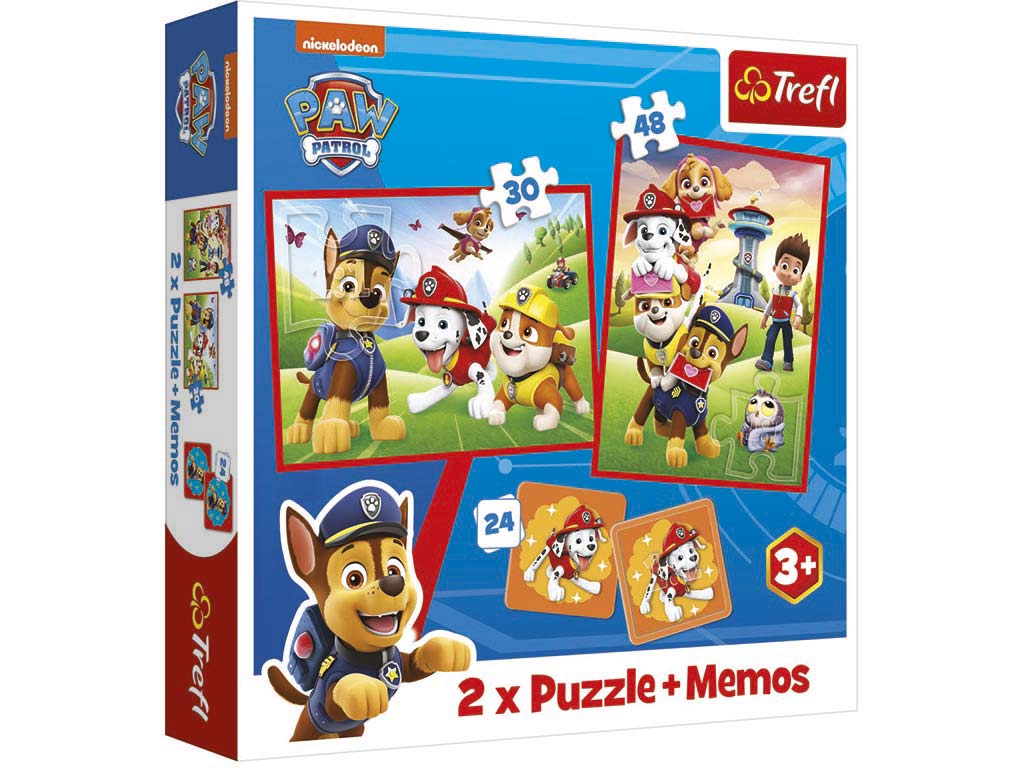 2 IN 1 PUZZLE + MEMORY PAW PATROL cod. 8000244