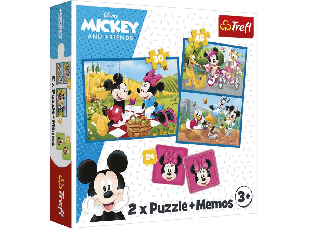 2 IN 1 PUZZLE + MEMORY MICKEY & FRIENDS cod. 8000245