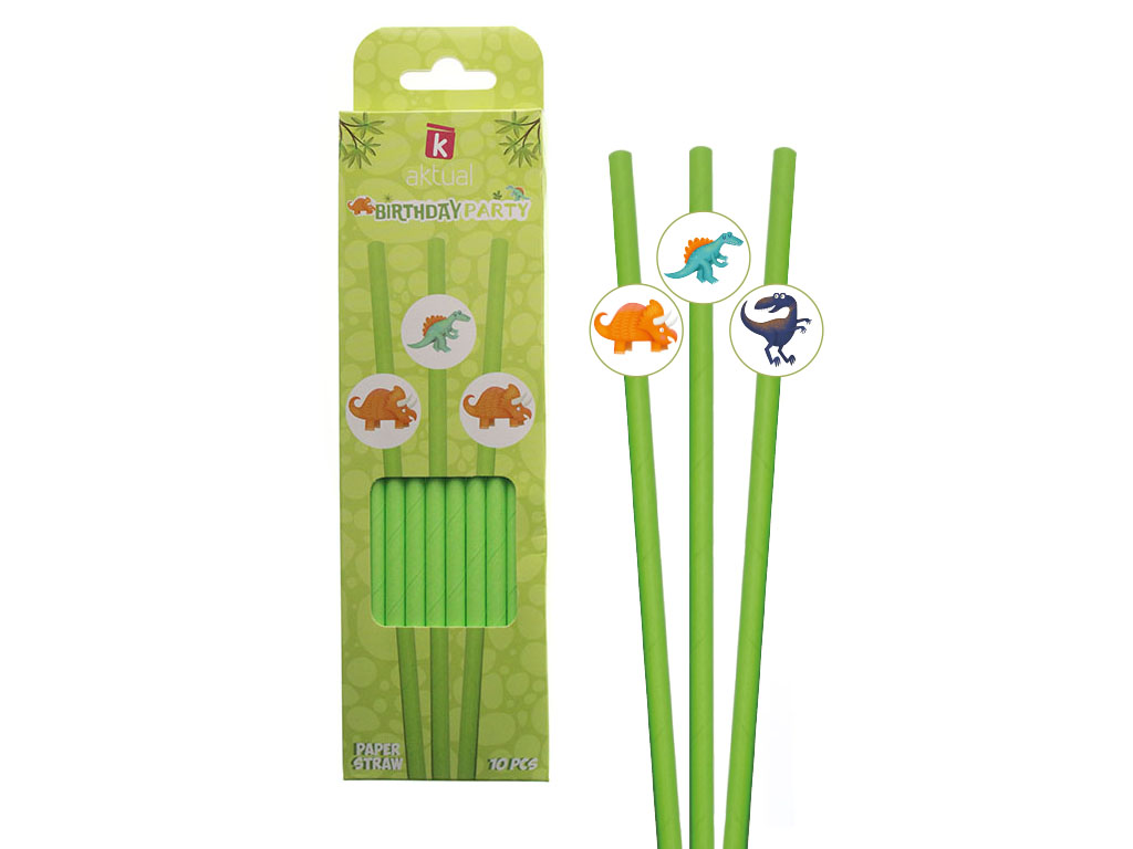 10 PCS. PACK DINOSAUR STRAWS cod. 8000273