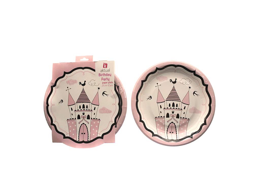 12 PCS. PACK 23CM. PRINCESS PLATES cod. 8000286