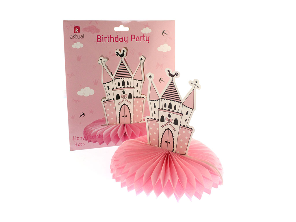 3 PCS. PRINCESS TABLE DECORATION cod. 8000293