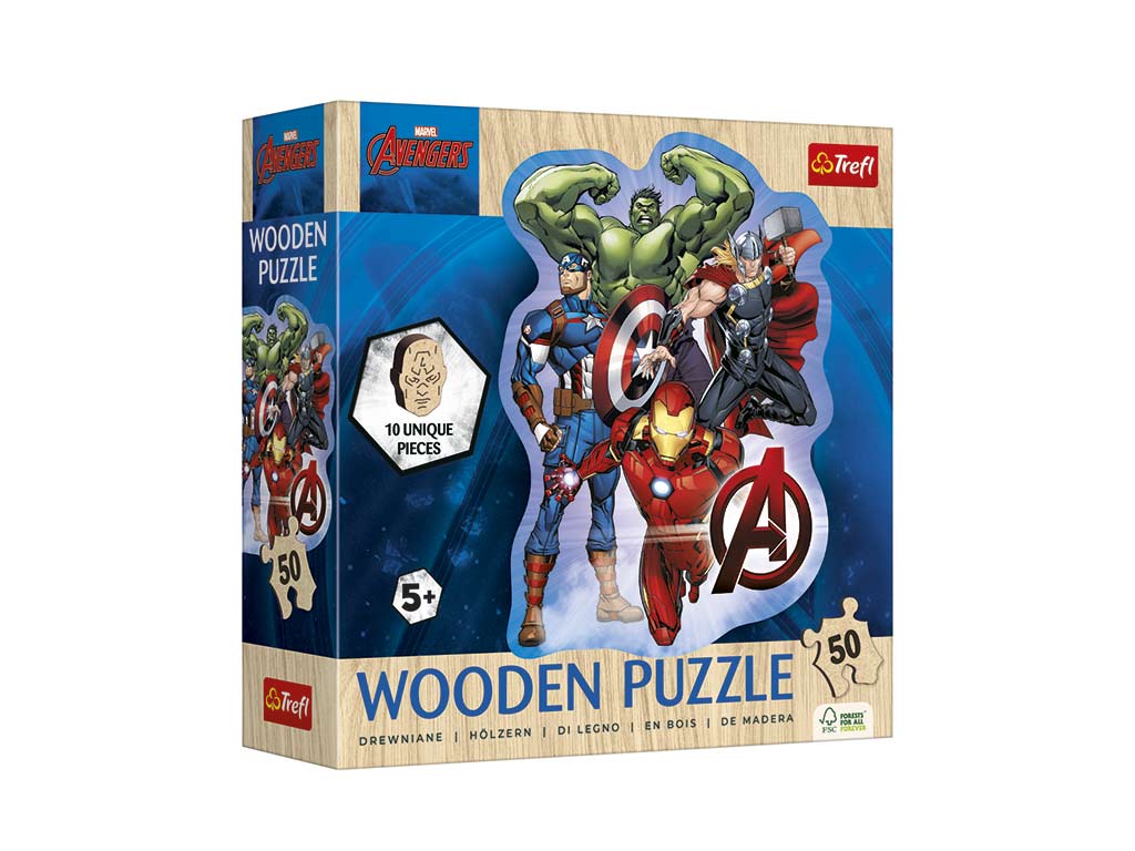 PUZLE 50 PZS. MADERA AVENGERS cod. 8000335