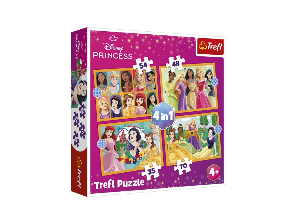 PUZLE 4 EN 1 PRINCESAS DISNEY cod. 8000344