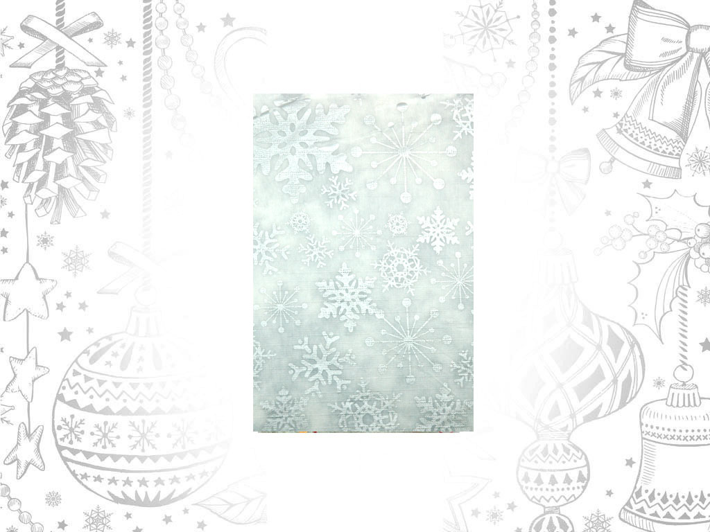 TABLECLOTH PE 152X240  SILVER SNOWFLAKES cod. 9302435