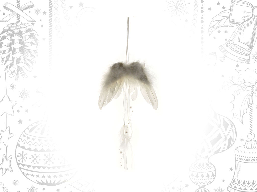 WHITE FEATHERS WINGS ORNAMENT cod. 9303687
