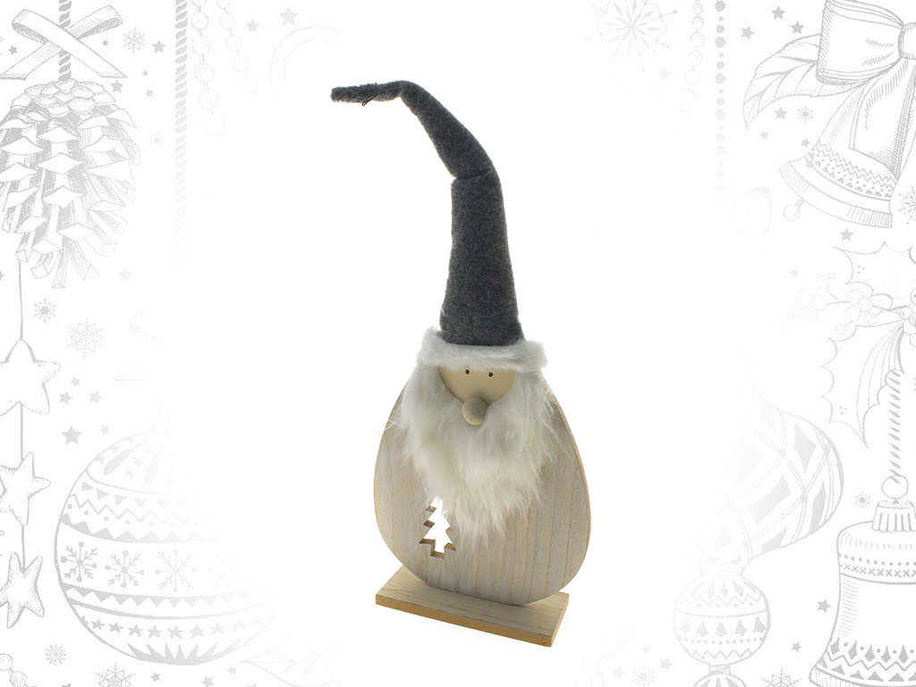 STAND PERE NOEL BOIS GRIS GRAND cod. 9305219