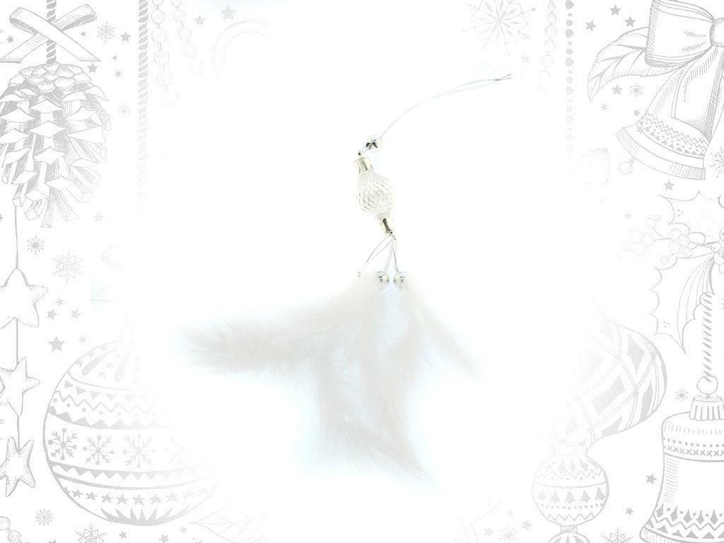 WHITE FEATHERS BALL ORNAMENT cod. 9308928
