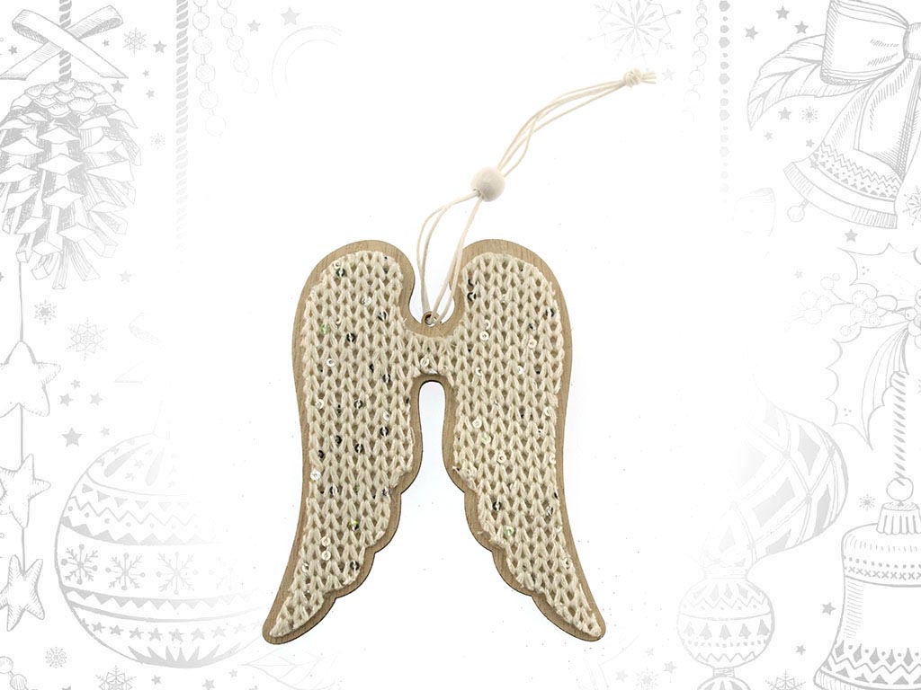 LARGE WHITE WINGS ORNAMENT cod. 9310127