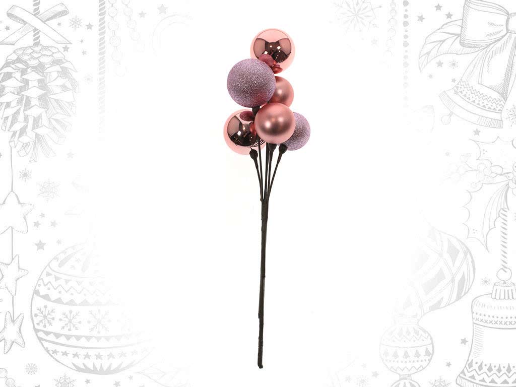 BOUQUET 6 BOULES ROSE cod. 9314777