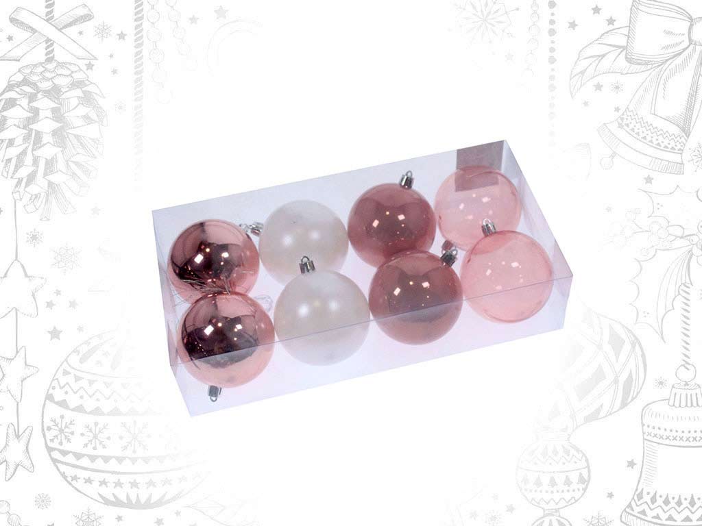 8  PACK - PINK XMAS BALLS cod. 9314795