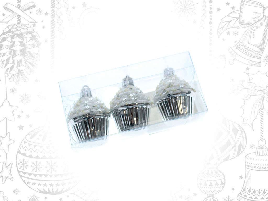 PACK 3 MUFFINS PLATA cod. 9314860