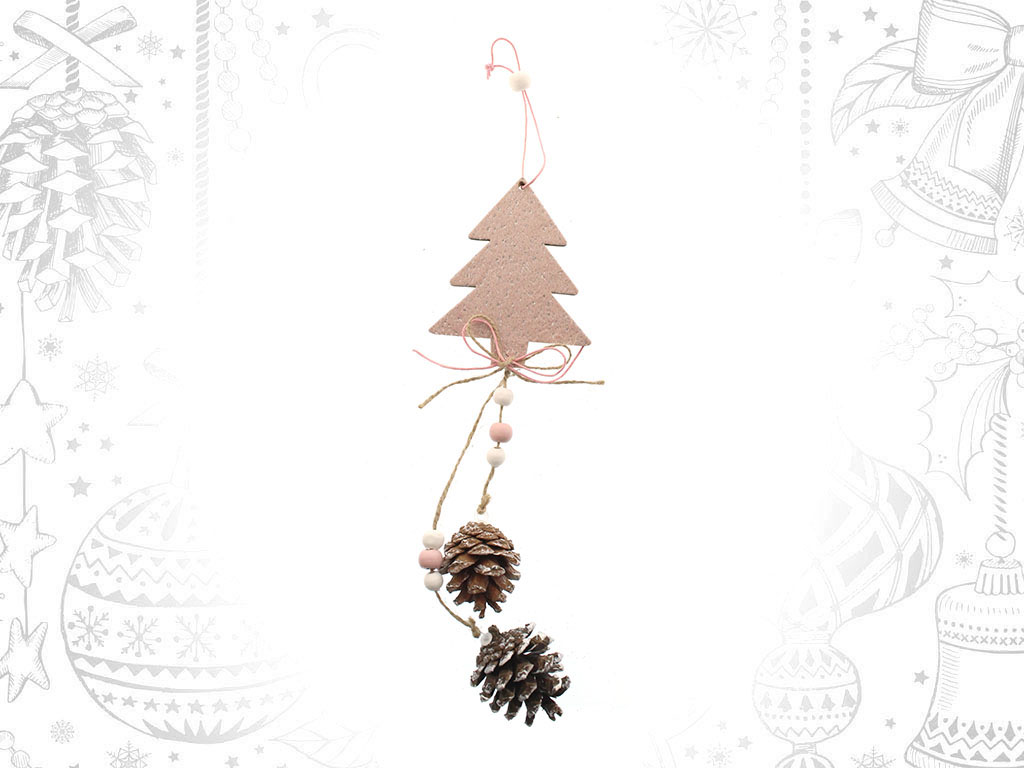 PINK TREE AND PINES ORNAMENT cod. 9315477