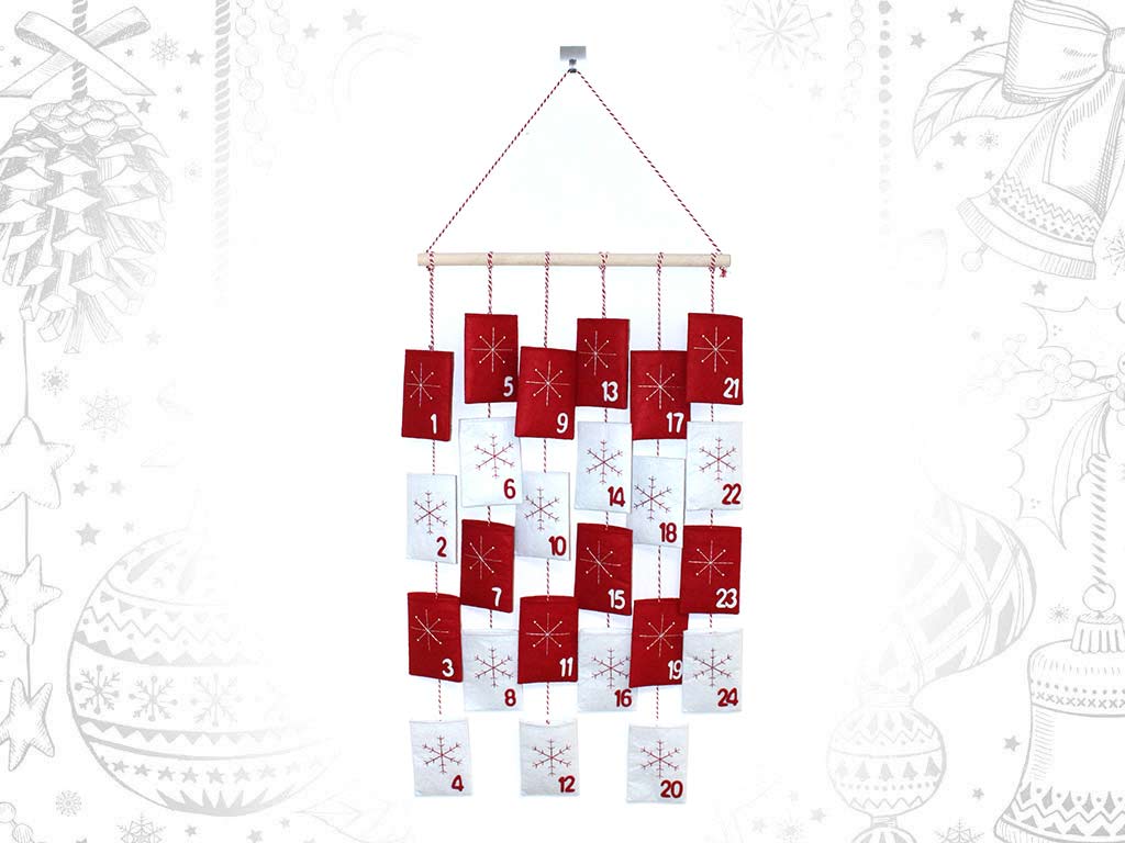 CALENDRIER AVENT ROUGE/BLANC cod. 9316855