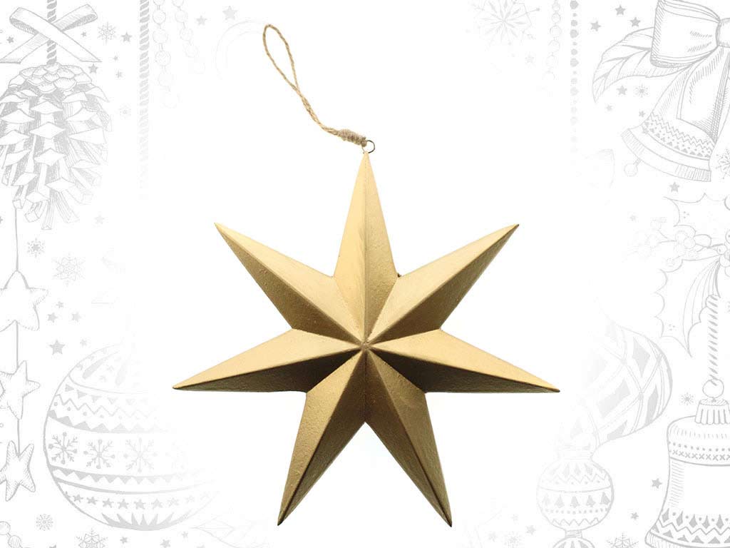 LARGE GOLDEN STAR ORNAMENT cod. 9316942