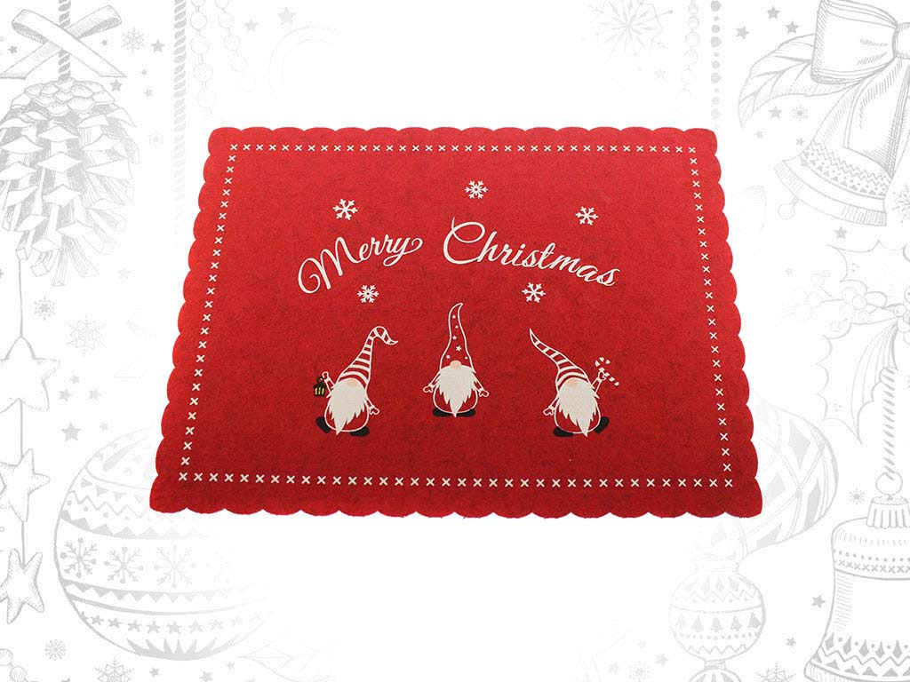 RED SQUARE TRIVET MERRY CHRISTMAS cod. 9317043