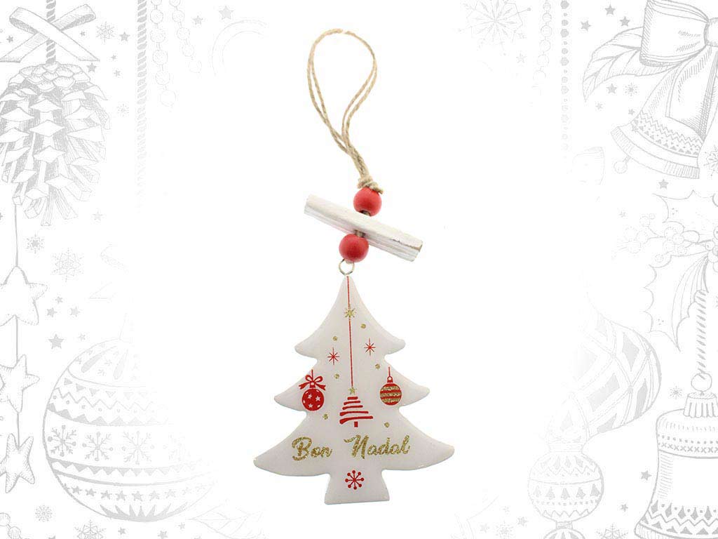 ORNEMENT BLANC ARBRE BON NADAL cod. 9317218