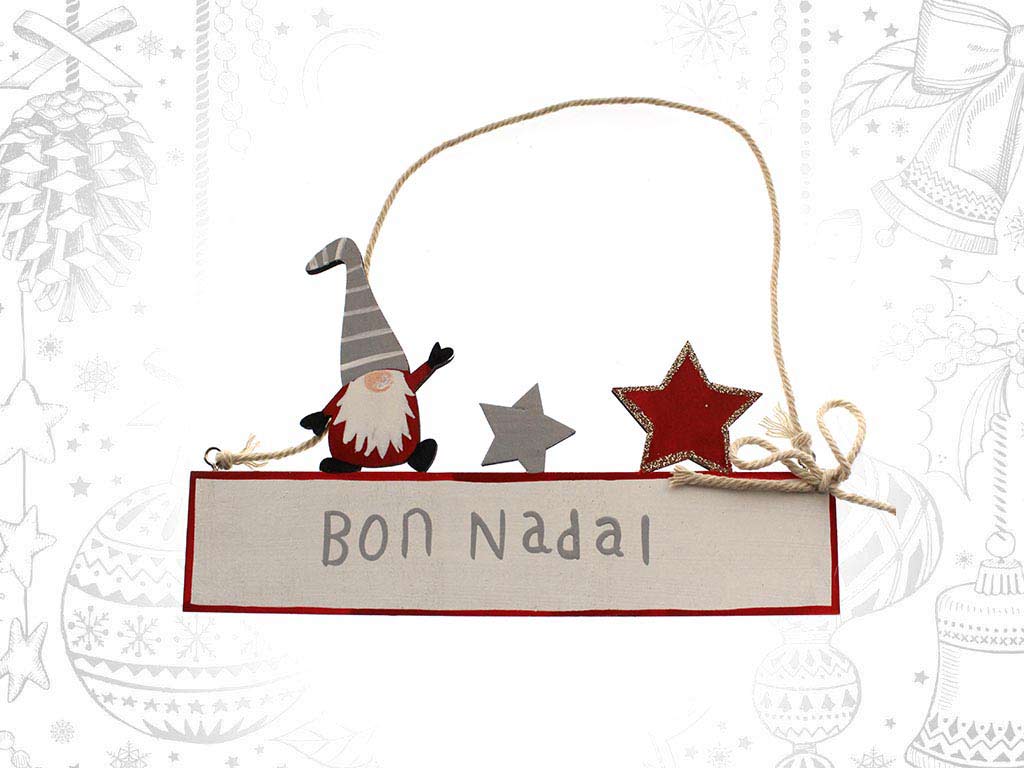 COLGANTE BON NADAL BLANCO SANTA ROJO cod. 9317718