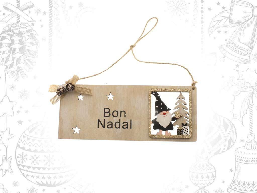 COLGANTE BON NADAL SANTA NEGRO cod. 9317818