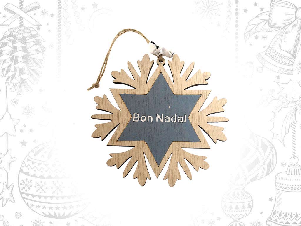 ORNEMENT FLOCON BON NADAL BLEU cod. 9317854