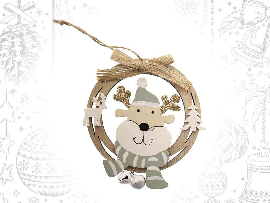 REINDEER BOW BAUBLE ORNAMENT cod. 9317876