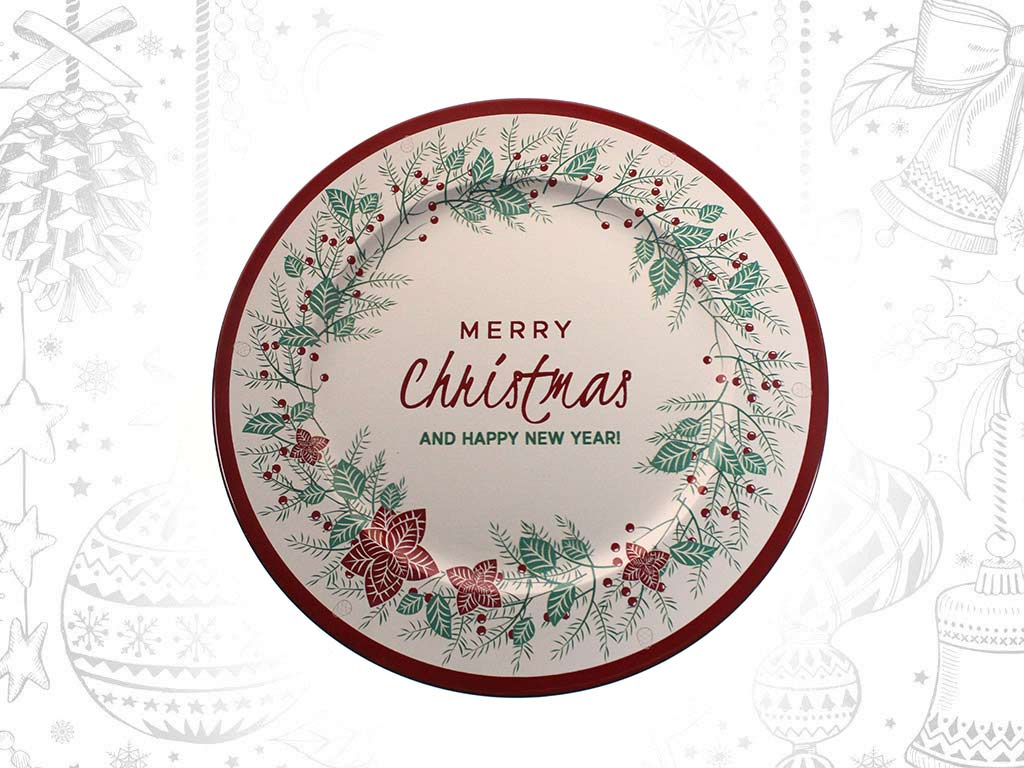 MERRY CHRISTMAS GREEN CHARGER PLATE cod. 9319354