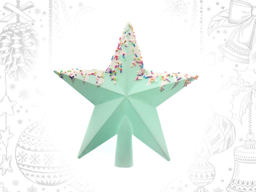 GREEN CHRISTMAS STAR TREE TOPPER cod. 9319674