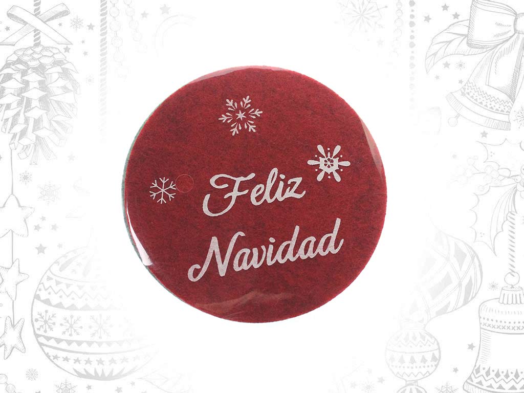 SET 4 PORTA-COPOS FELTRO FELIZ NAVIDAD cod. 9319699