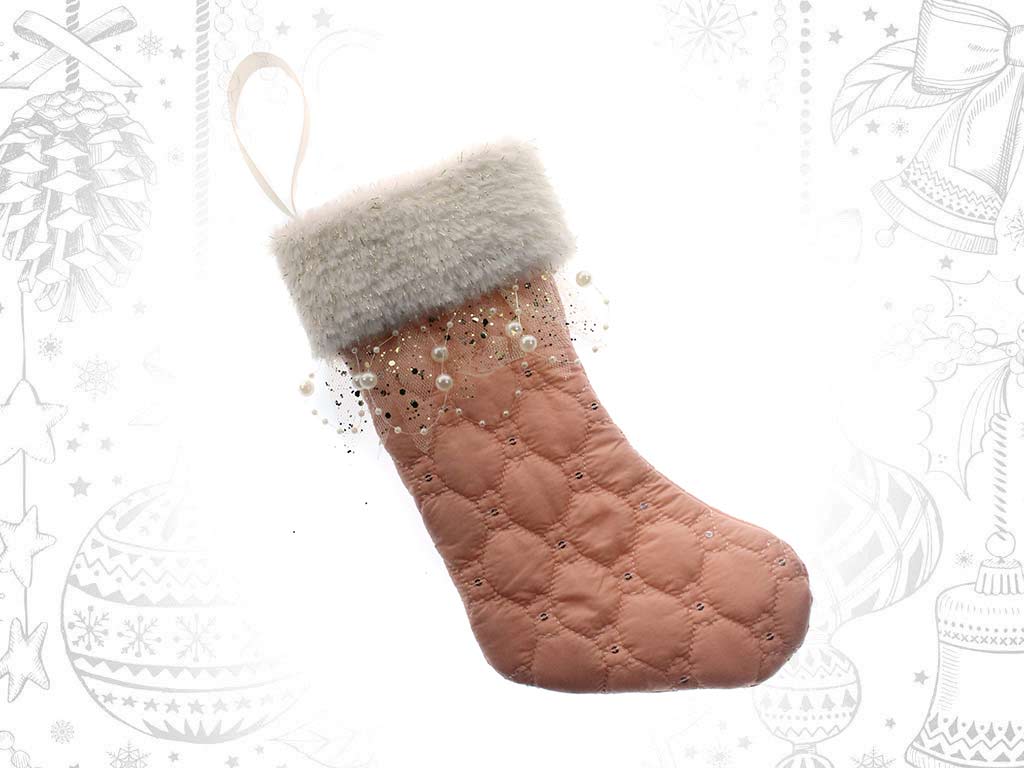 ORNEMENT CHAUSSETTE ROSE cod. 9319833