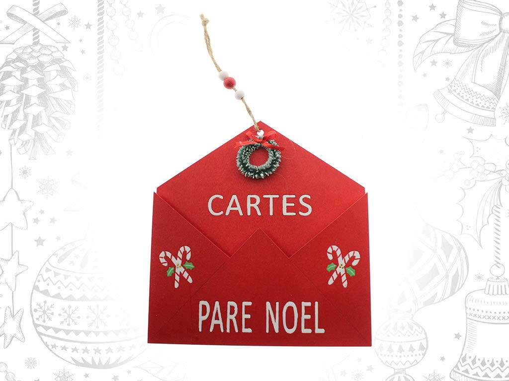 COLGANTE SOBRE CARTES PARA NOEL cod. 9320061