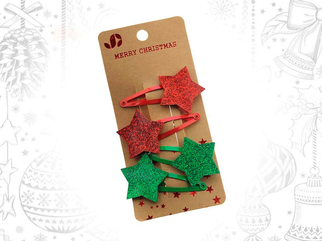 CLIPS PELO XMAS 4 PCS. cod. 9321406