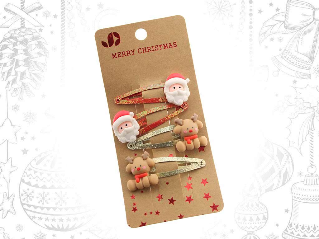 CLIPS PELO XMAS 4 PCS. cod. 9321409