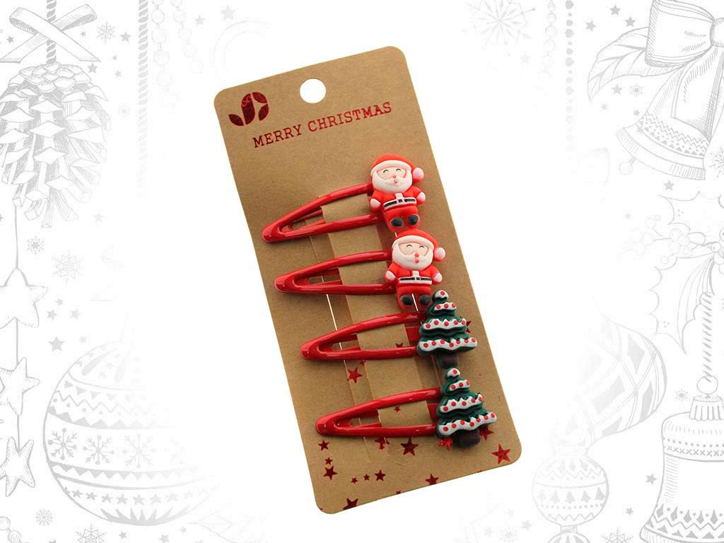 CLIPS PELO XMAS 4 PCS. cod. 9321410