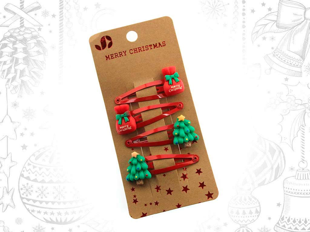 CLIPS PELO XMAS 4 PCS. cod. 9321411