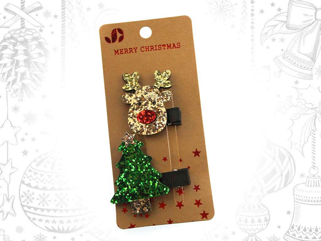 CLIPS PELO XMAS 2 PCS. cod. 9321420