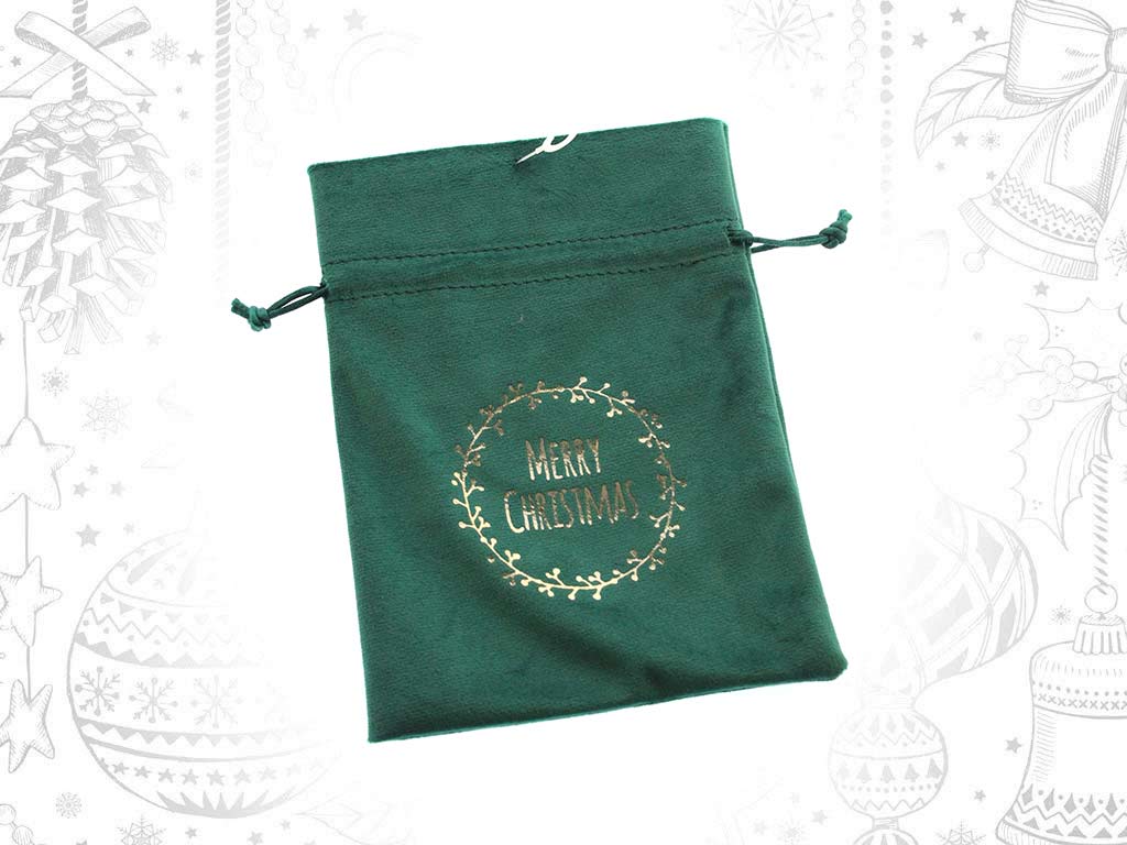 BOLSA REGALO VERDE PEQ. MERRY CHRISTMAS cod. 9321648