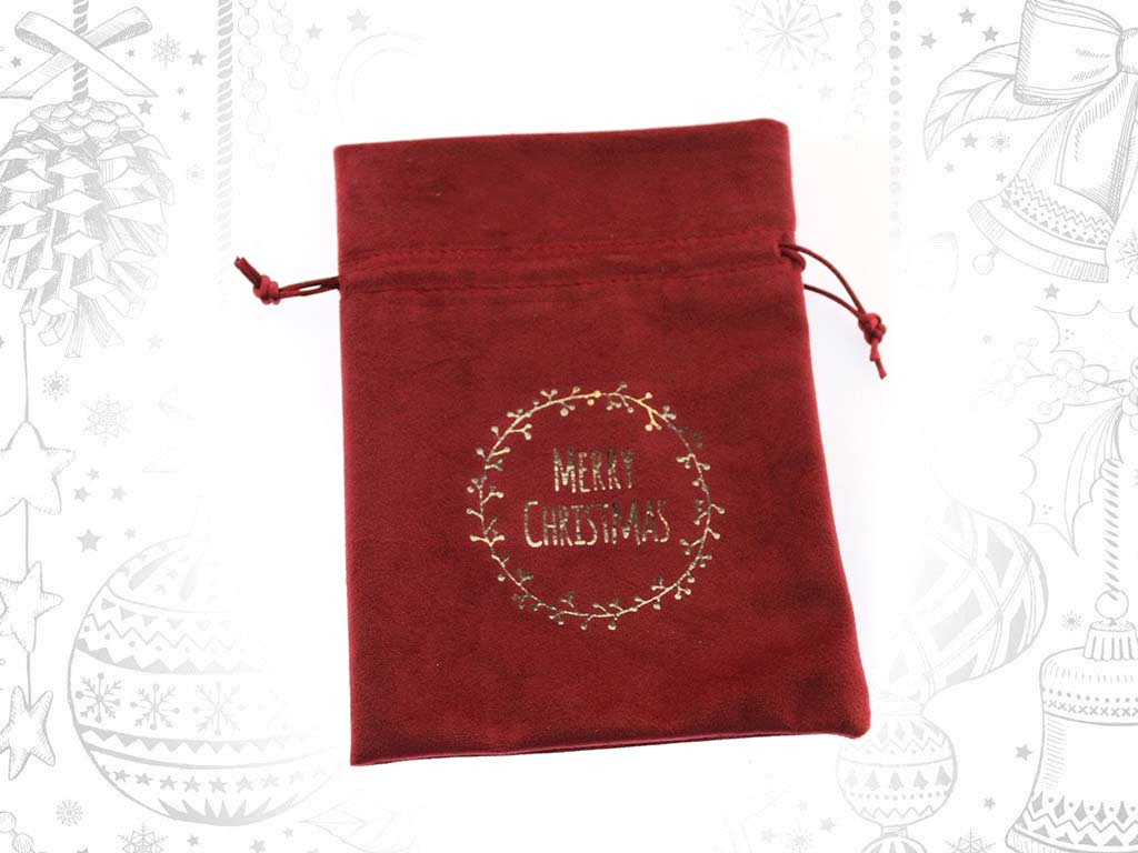 BOLSA REGALO ROJA MED. MERRY CHRISTMAS cod. 9321652