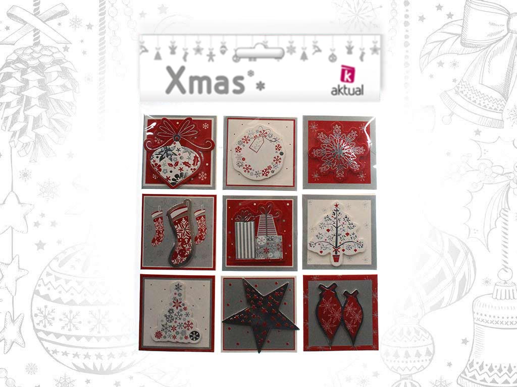 PACK 9 STICKERS XMAS cod. 9321711